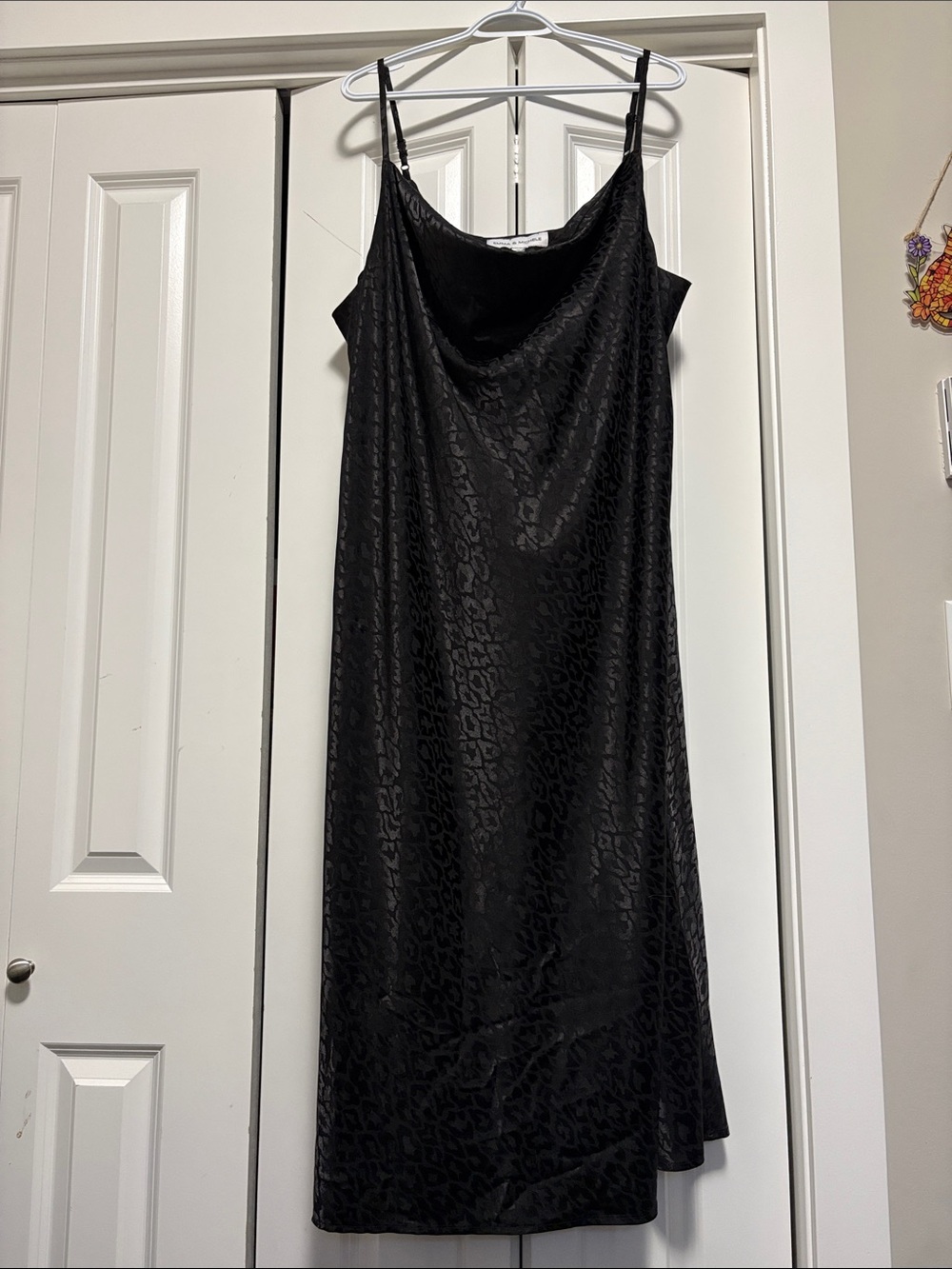 Black Slip Midi Dress
